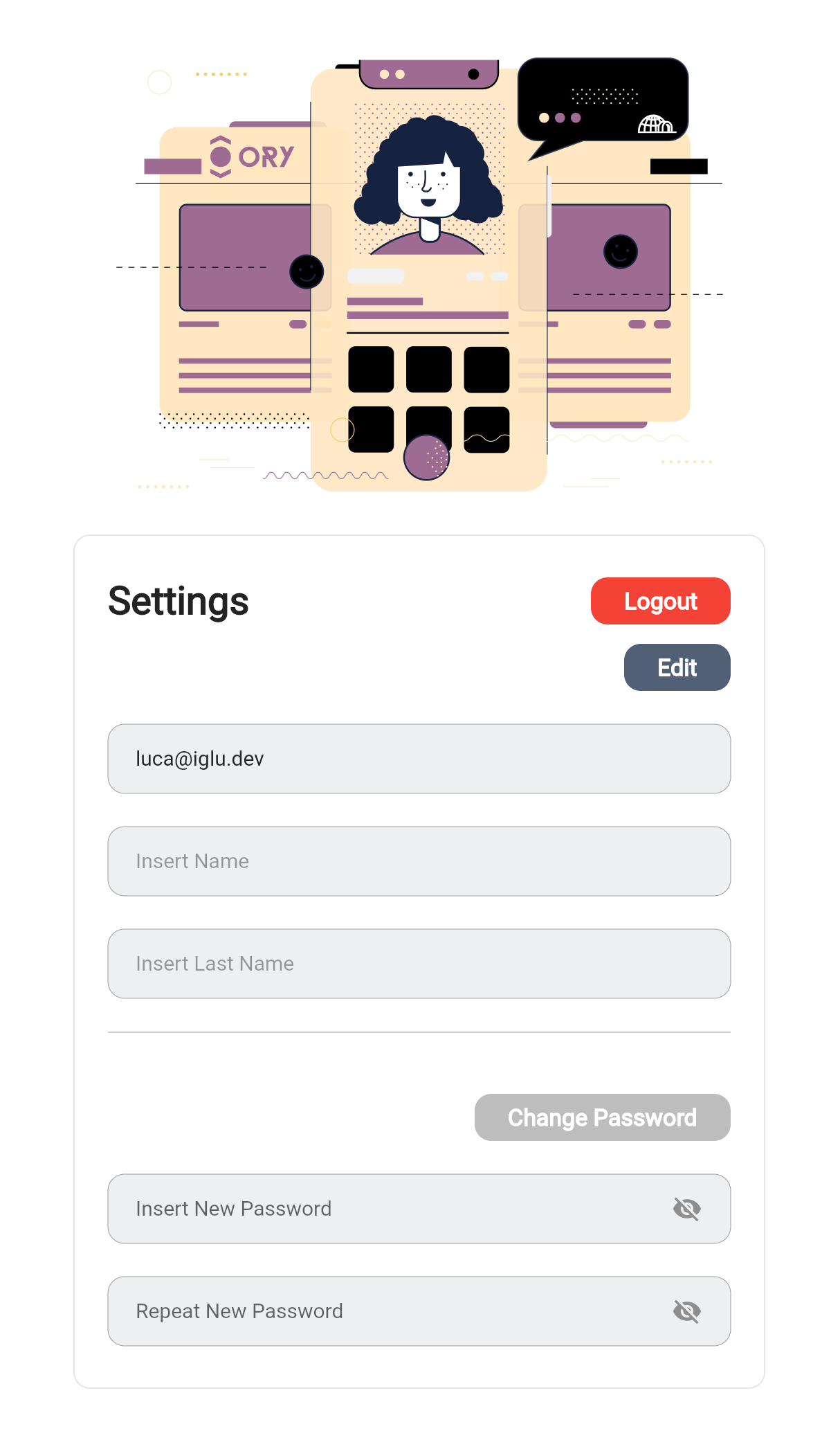 Flutter Navigation User Settings Widget