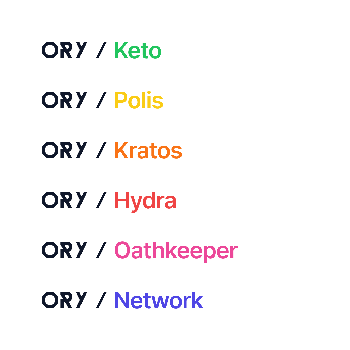Ory Product Lockups