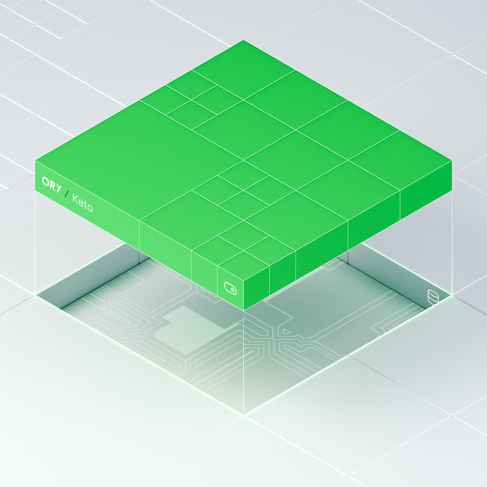 Stylized representation of ory/ keto