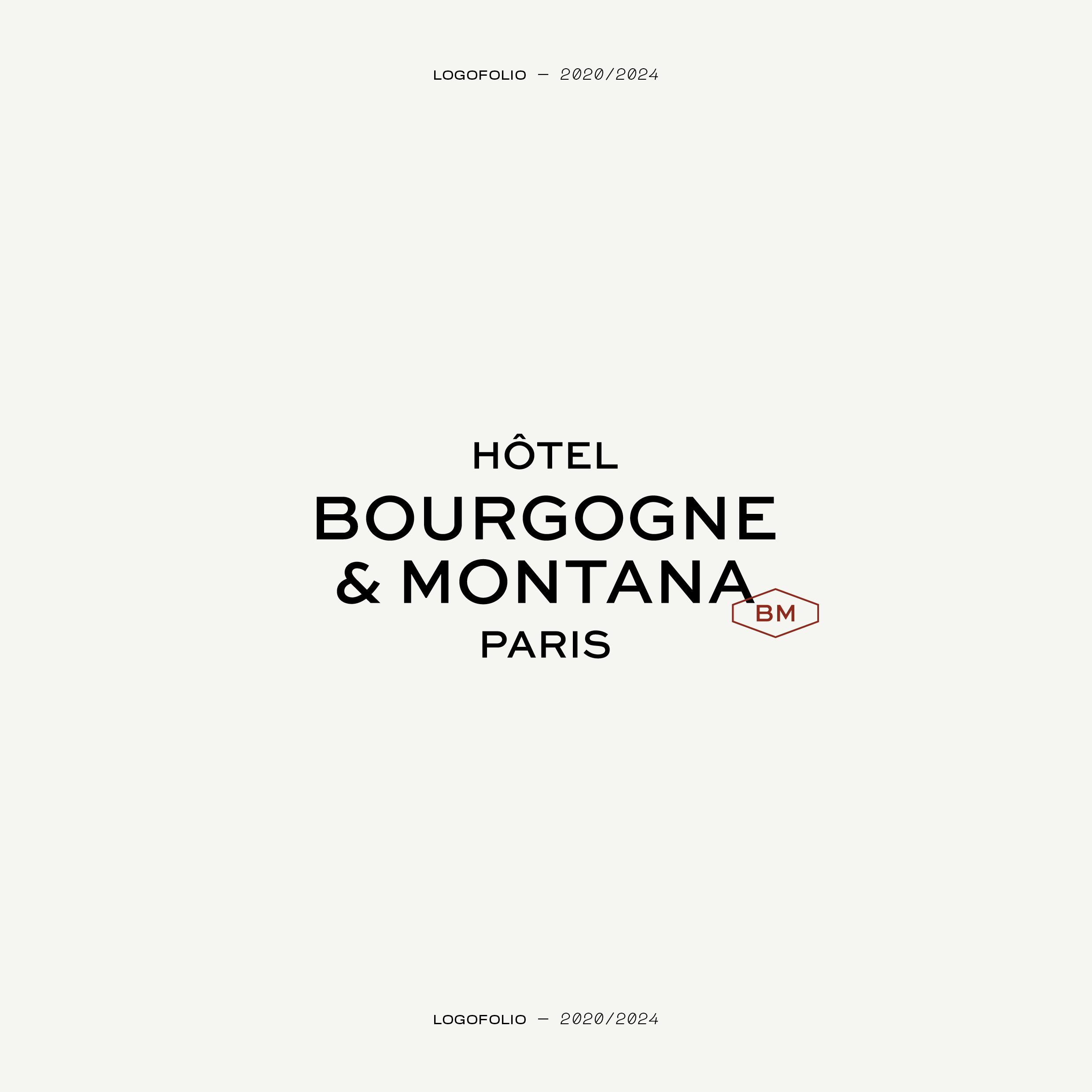 Logotype pour Hôtel Bourgogne & Montana | © Studio Cent-Huit 2025