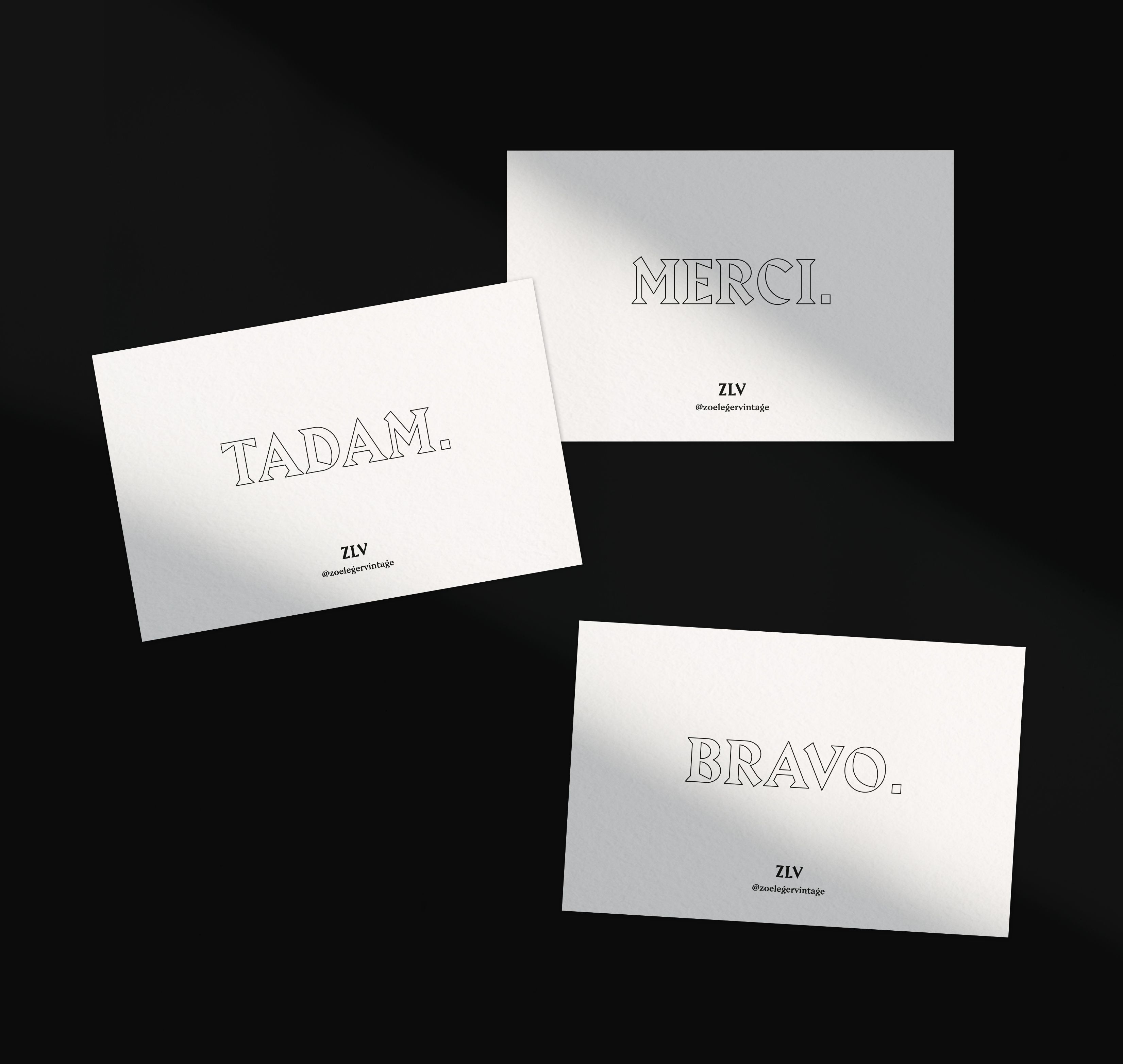 Carte de remerciements pour unboxing ZLV | © Studio Cent-Huit 2025