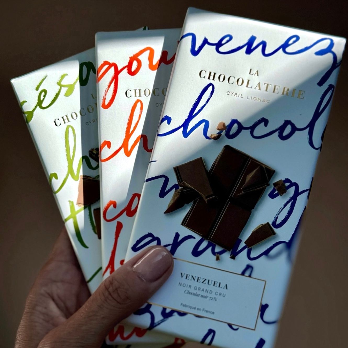 packaging tablettes chocolat Cyril Lignac La Chocolaterie | © Studio Cent-Huit 2025