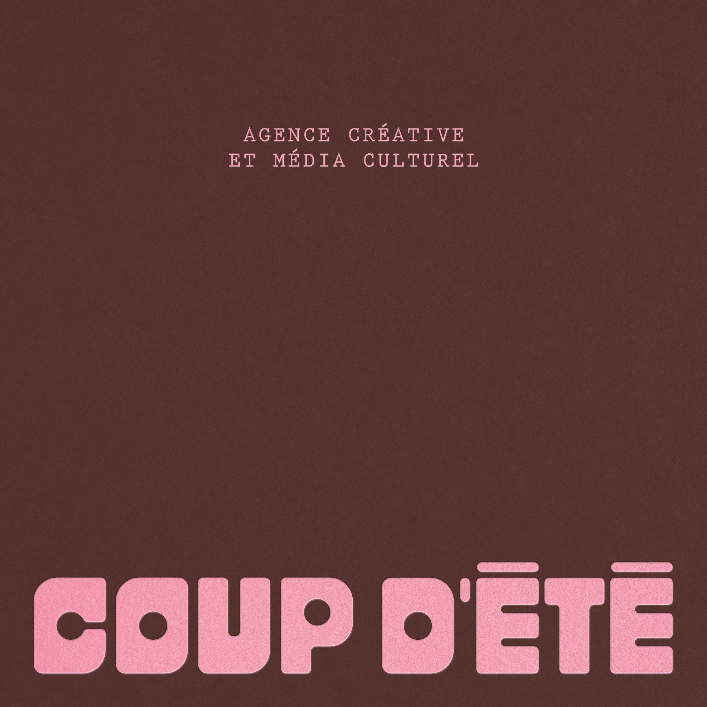 Logotype pour l'agence Coup d'Été | © Studio Cent-Huit 2025