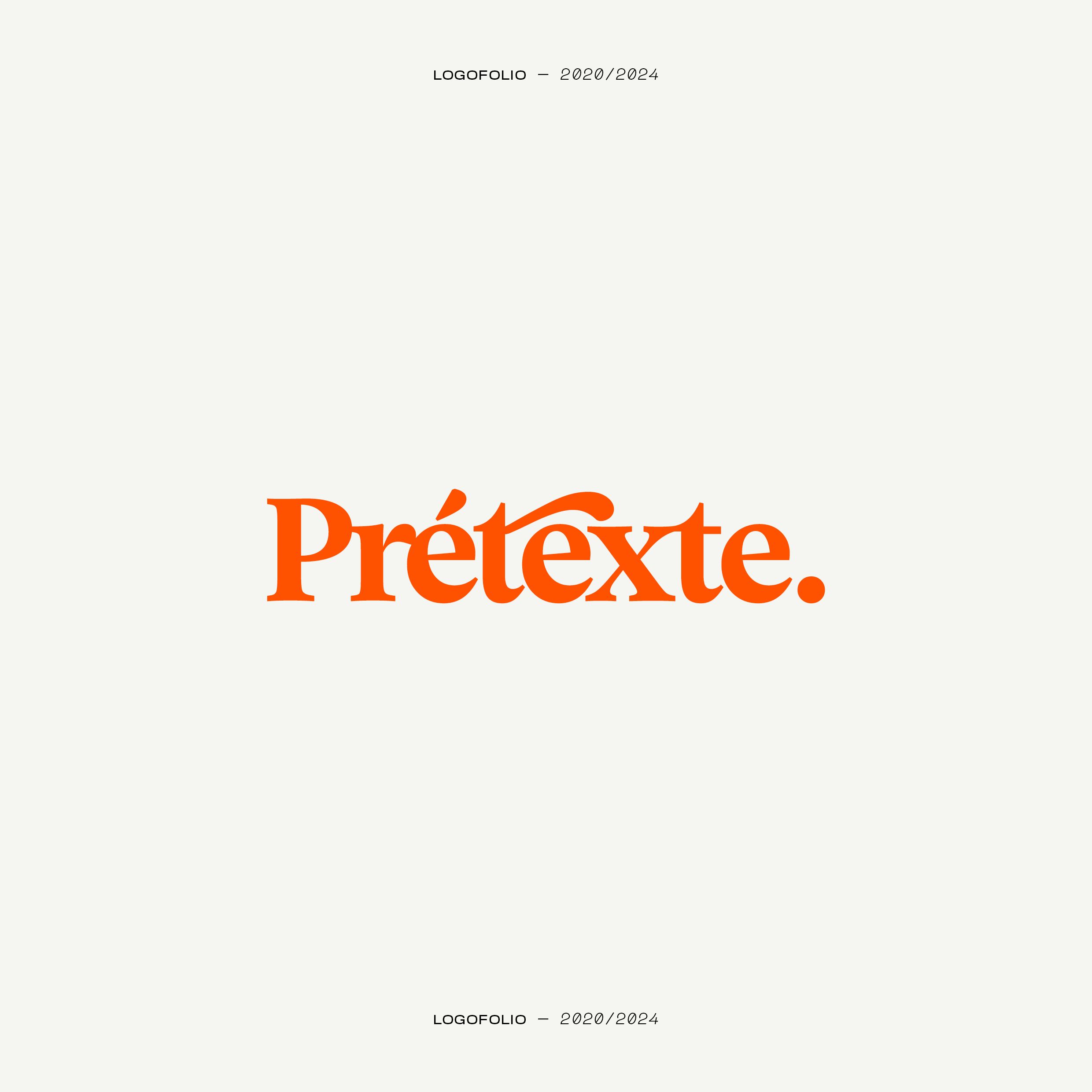 Logotype pour Prétexte | © Studio Cent-Huit 2025