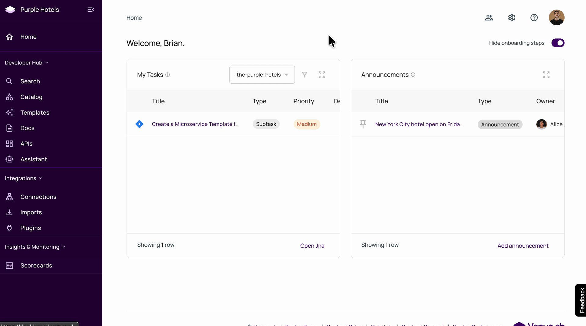 Venue.sh: AI assistant
