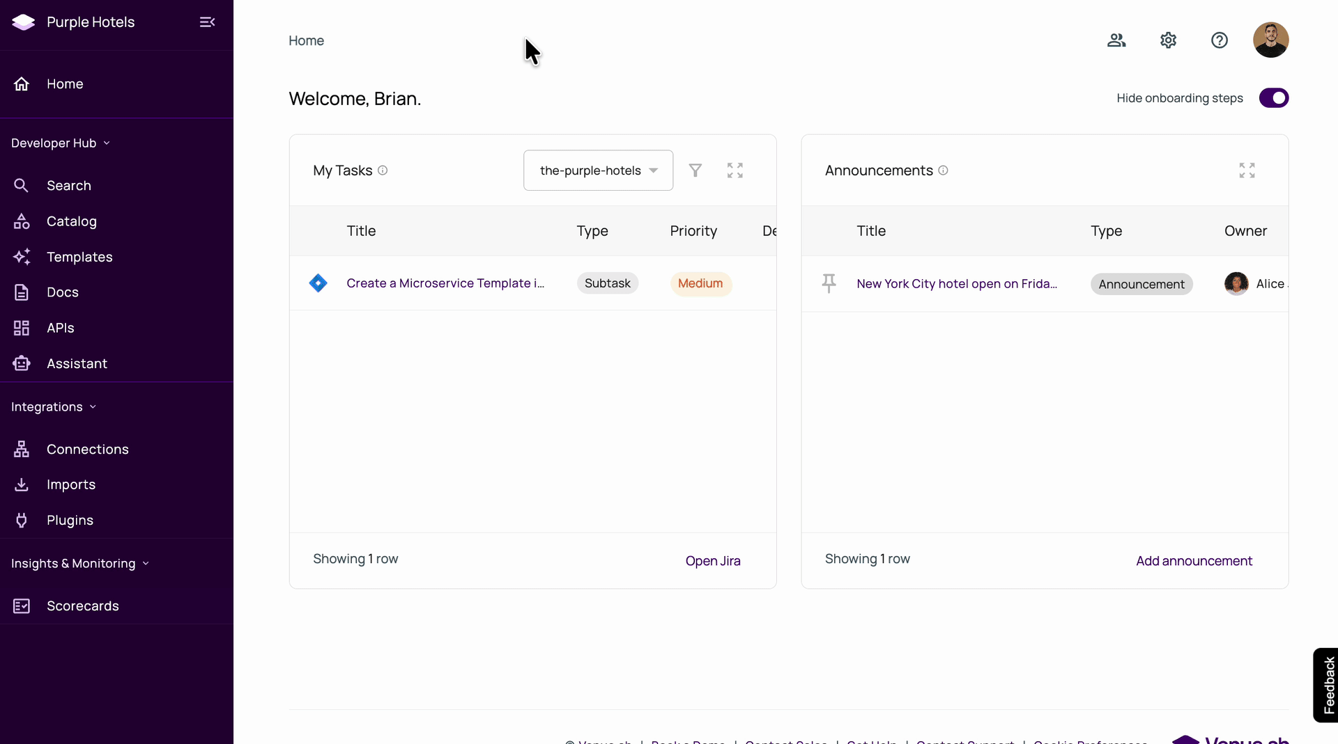 Venue.sh: AI Assistant, TechDocs