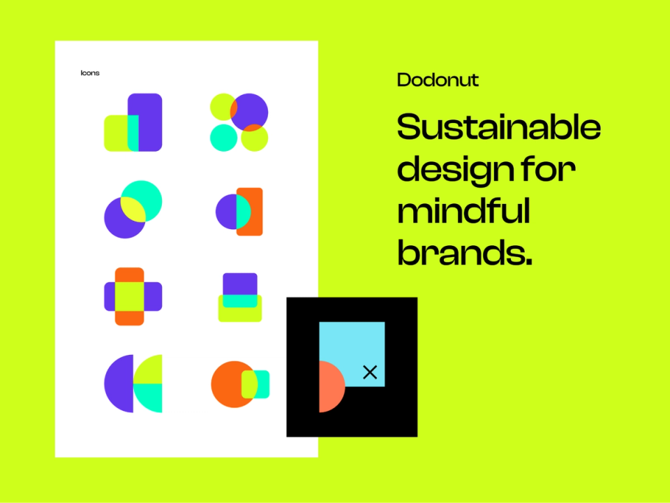 The set of pictograms based on simple shapes. 