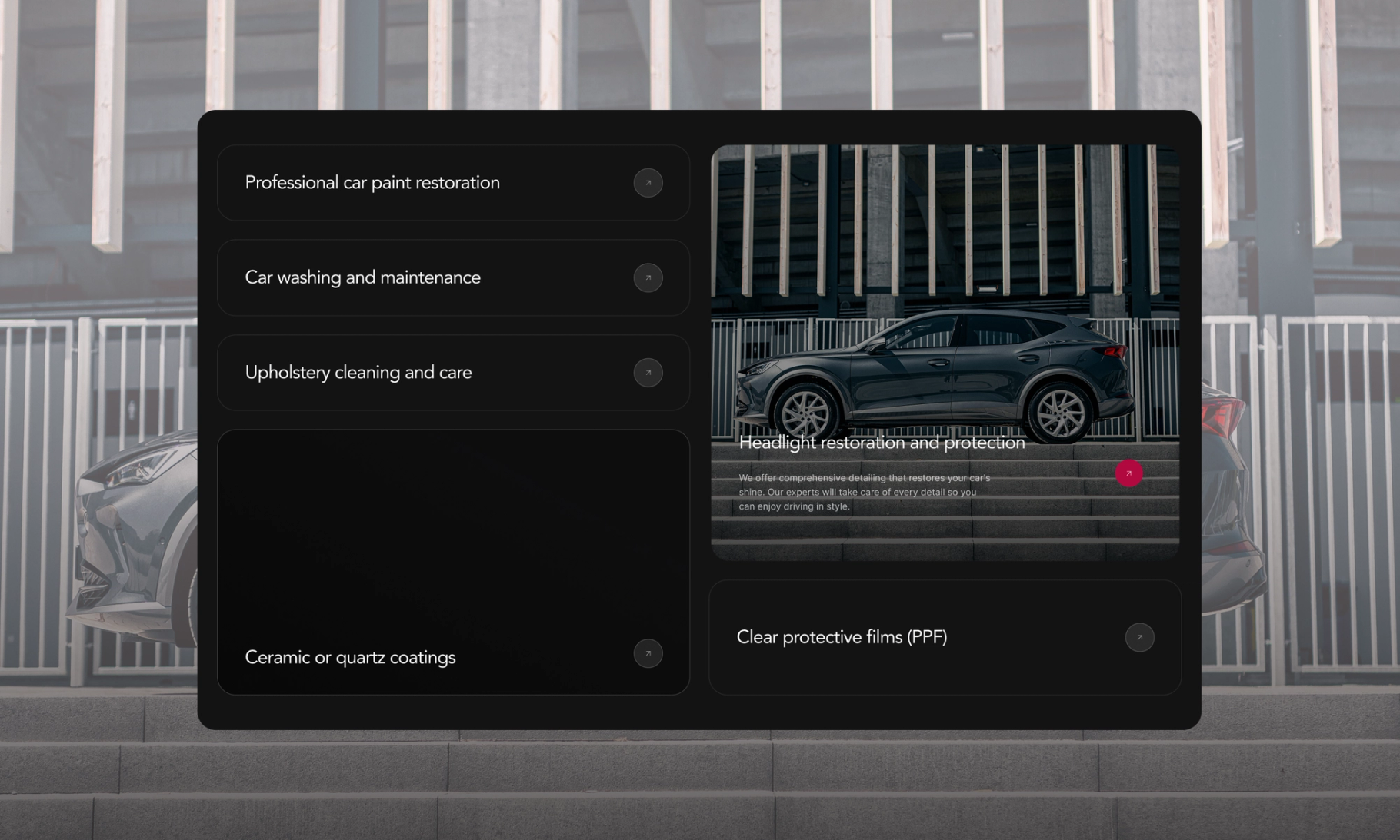 A modern website landing page showcases various marketing services including lead generation, social media management, and Google profile optimization with a clean, minimalist design.