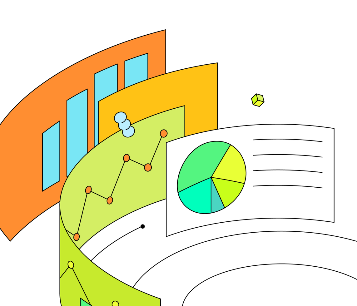 Neobrutalism Illustrations for Dodonut