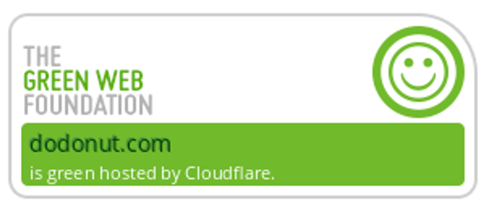 Green Web Foundation badge confirming green hosting of the website. 