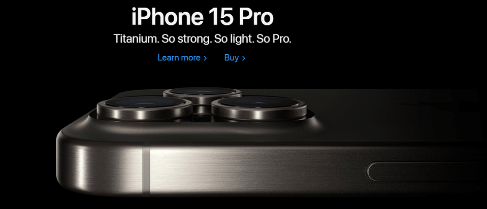 Apple homepage