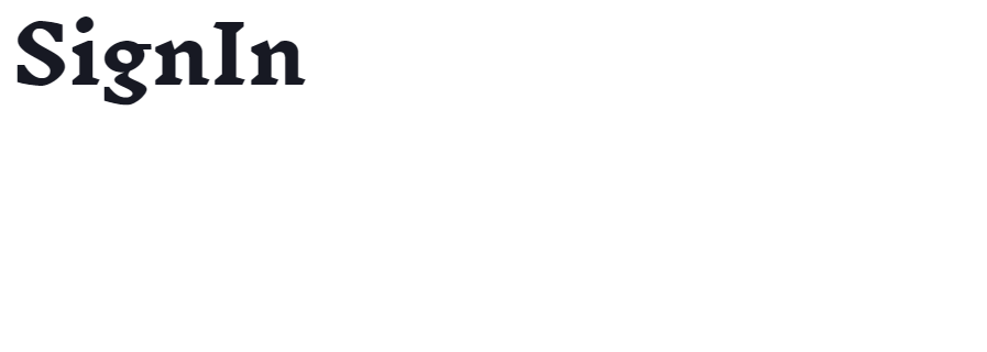 The word "SignIn" appears in large black text against a white background.