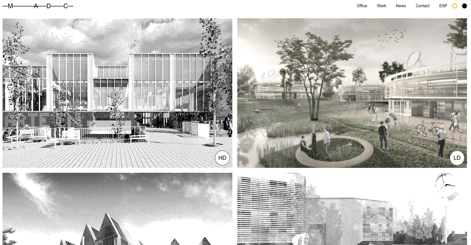 MADC and Partners website with portfolio
