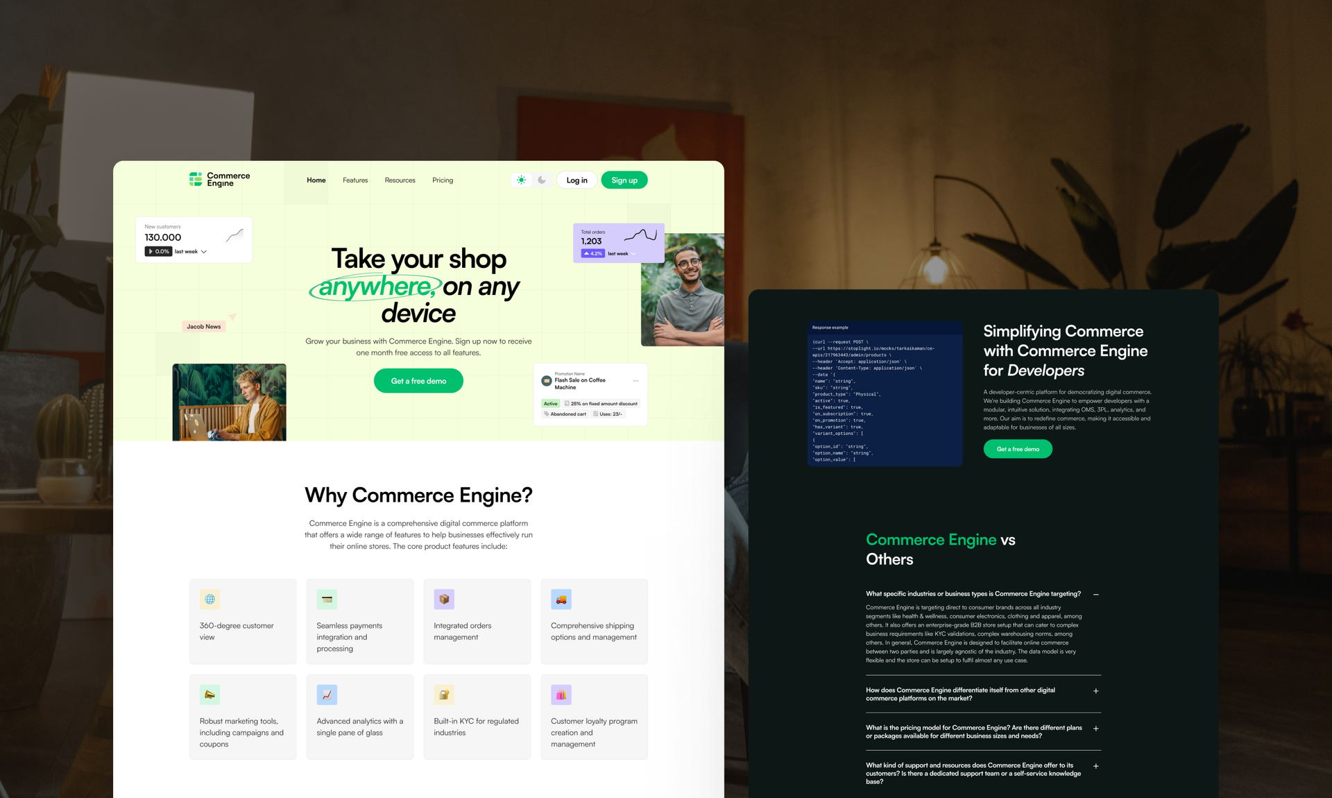 Brand and Website Design for a Headless Commerce Platform