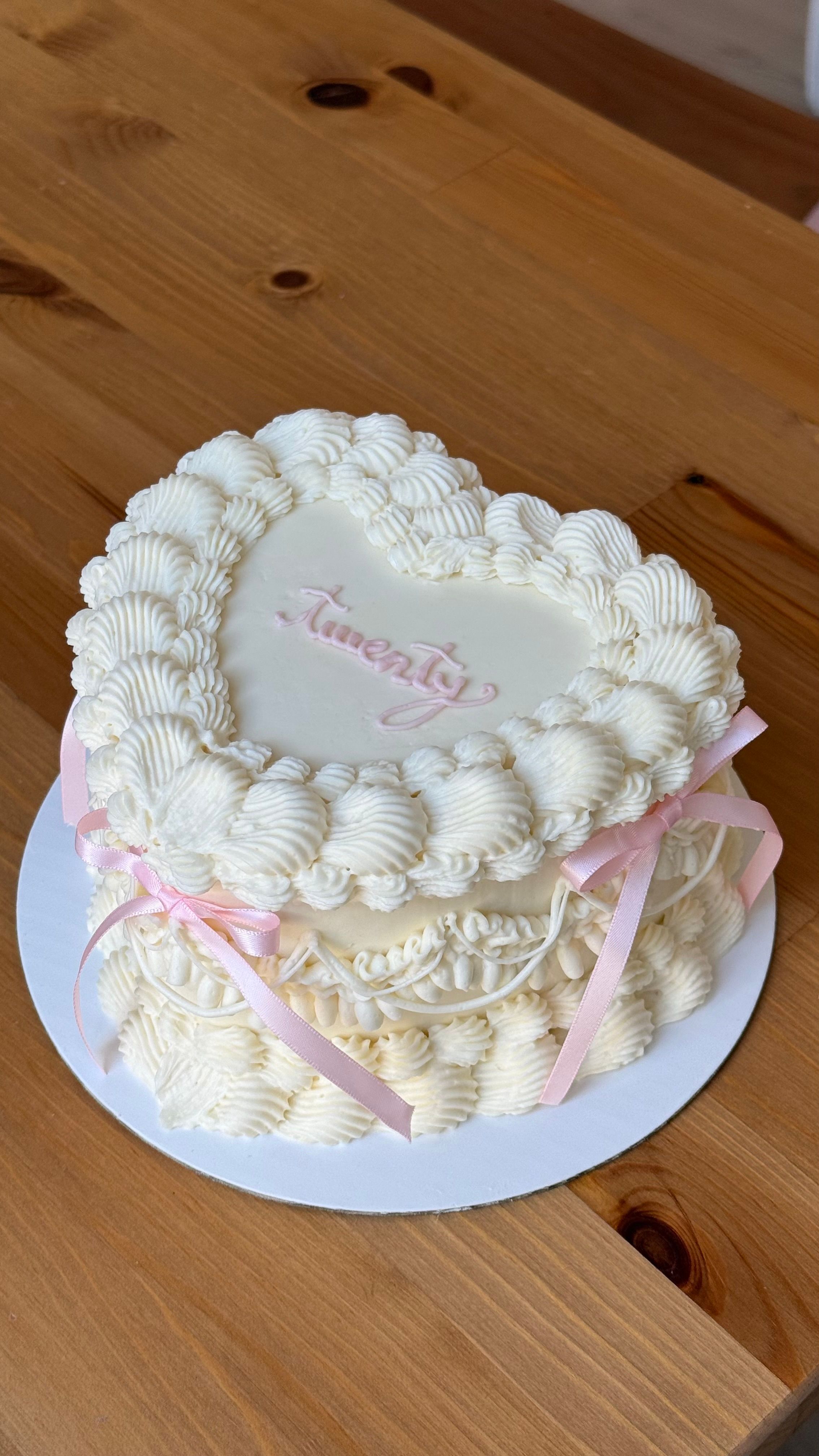 6” 3-Layered Heart Cake