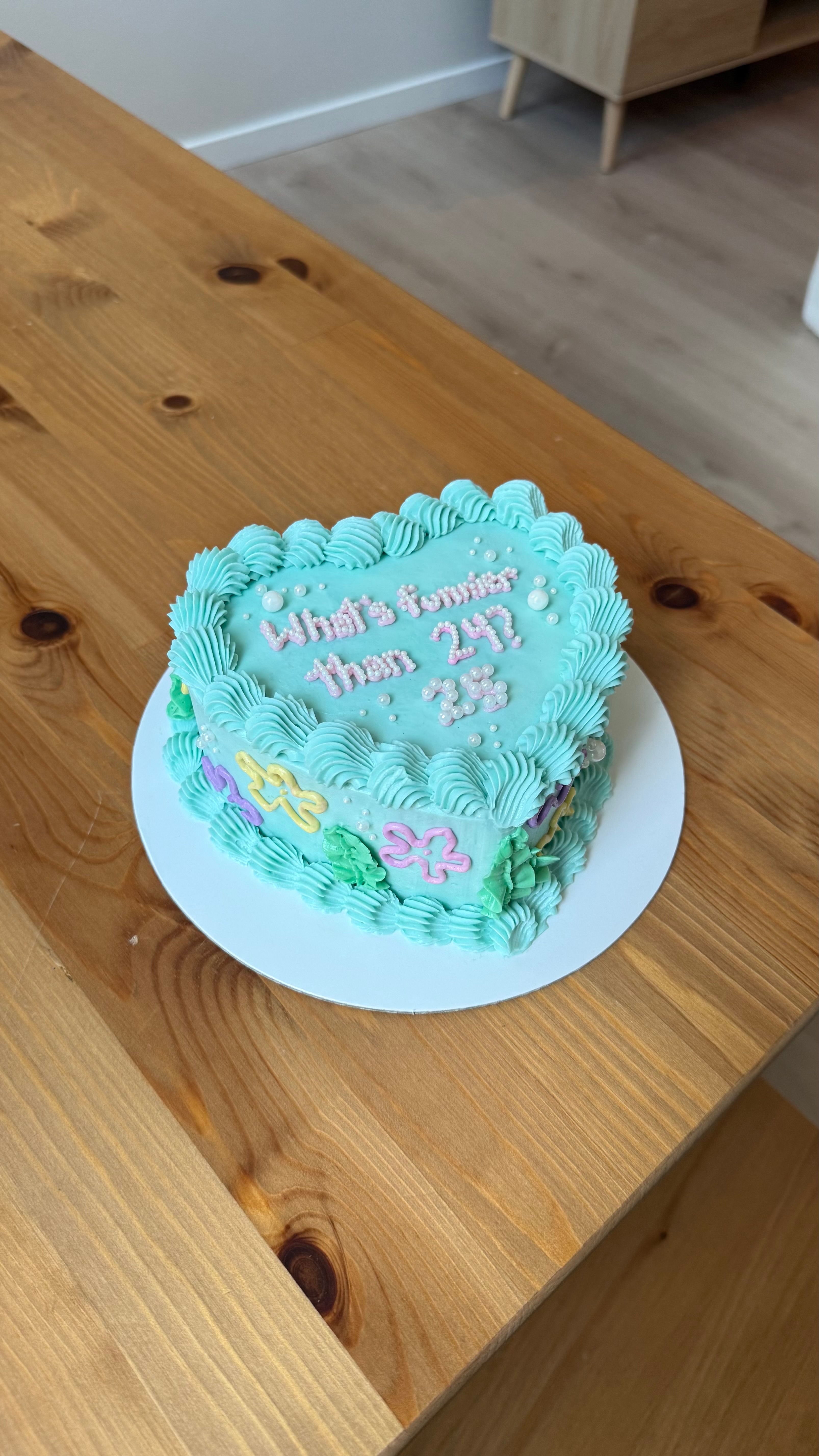 6” 3-Layered Heart Cake