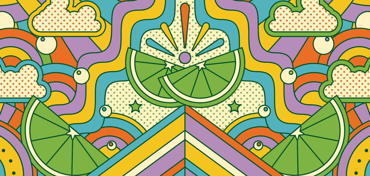 Sublime retro can illustration