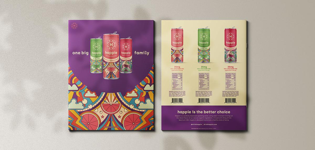 Happie sell sheet, front and back