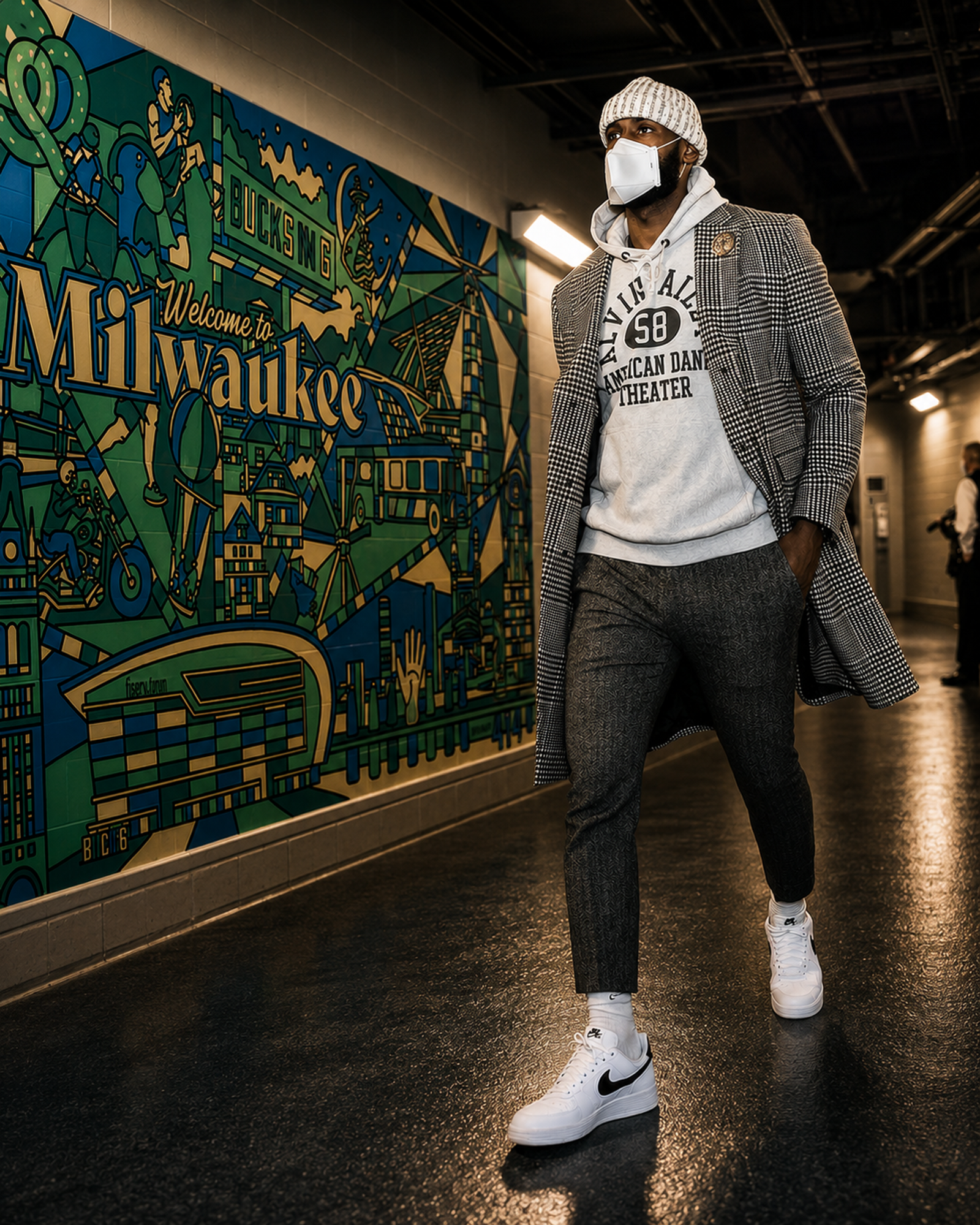 Milwaukee Bucks mural at Fiserv Forum