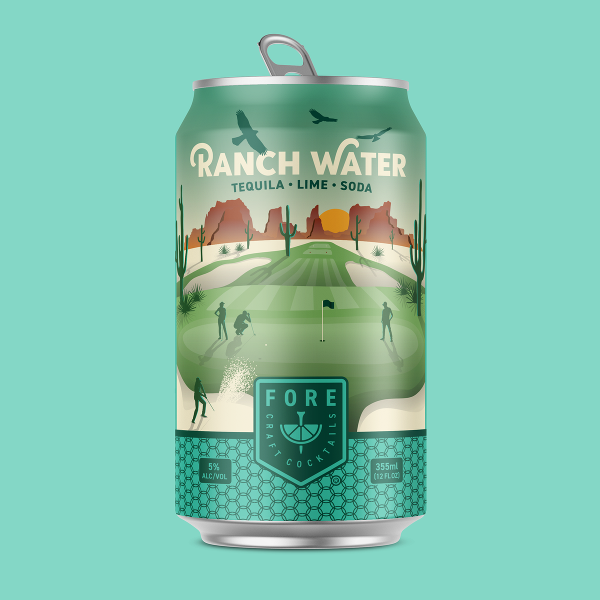 FORE Ranch Water can: tequila, lime, and soda