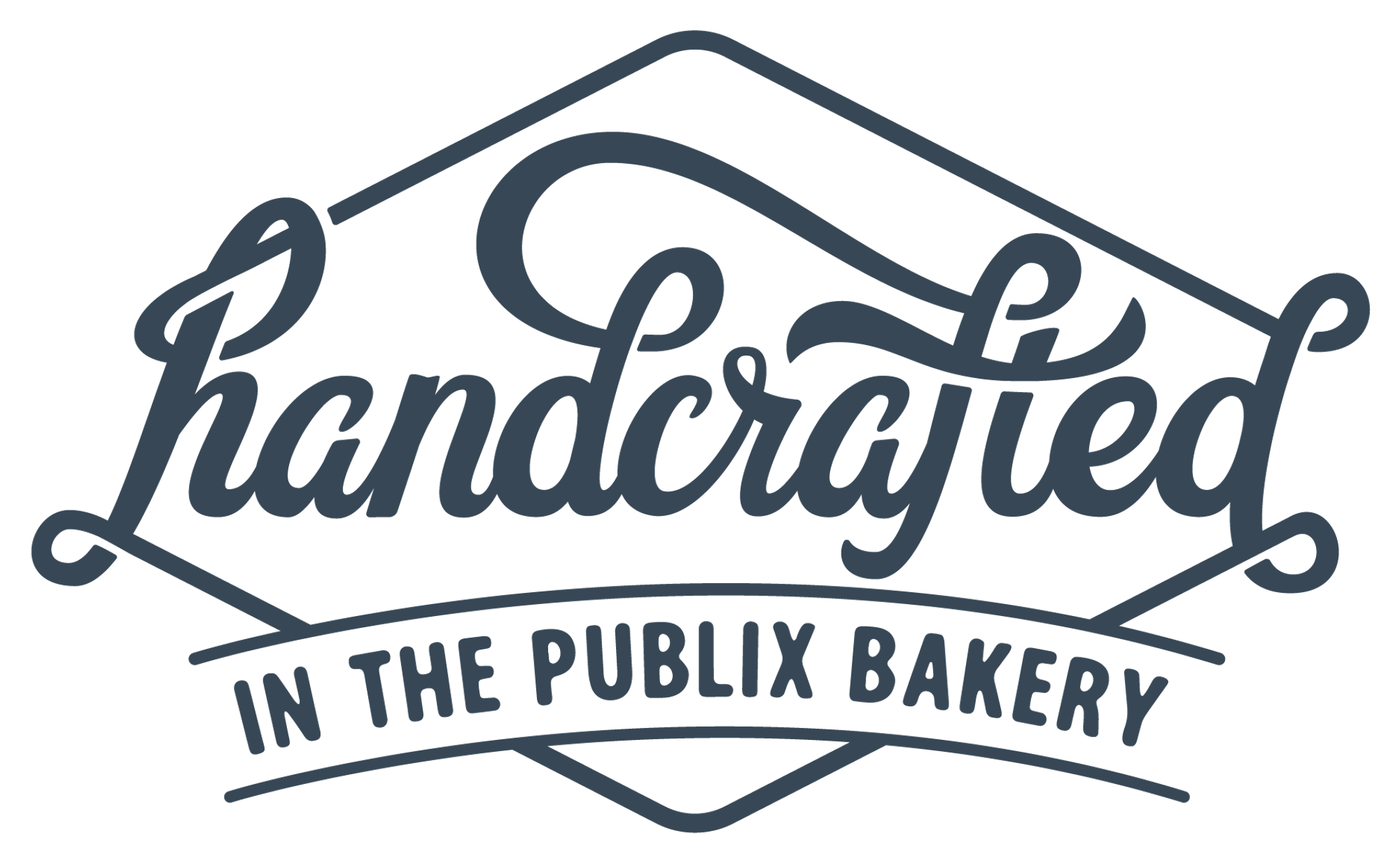Handcrafted in the Publix Bakery hand-lettered lockup