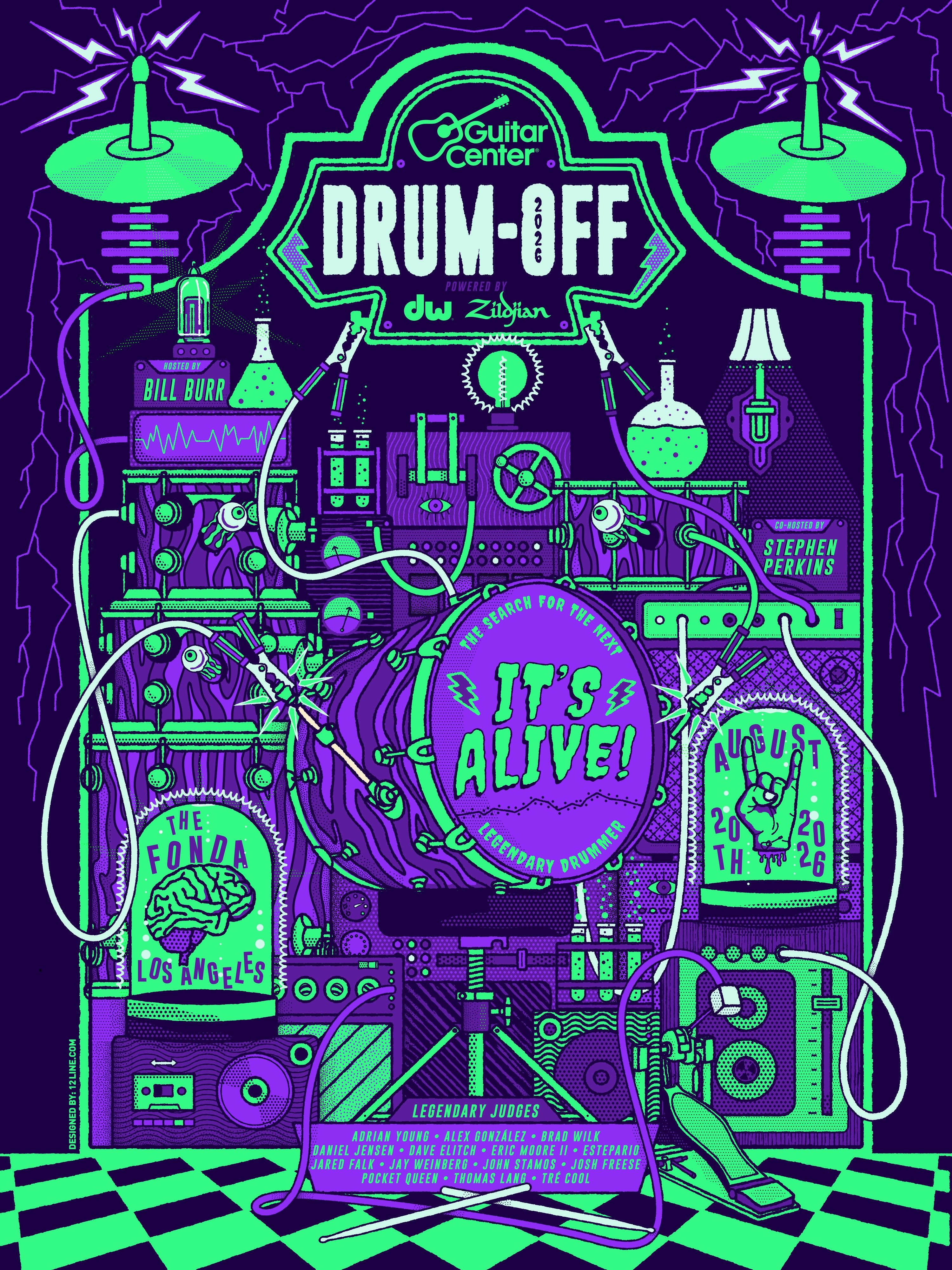 Close-up: the It's Alive! kick drum head