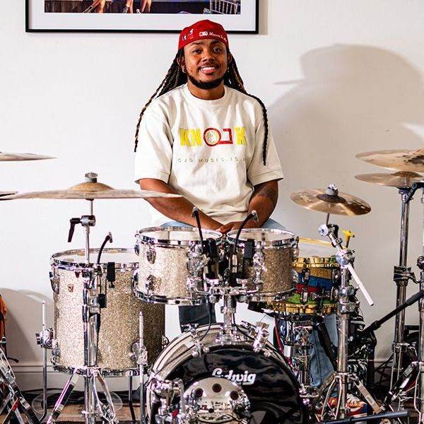 Christopher "CJ" Darden playing drums
