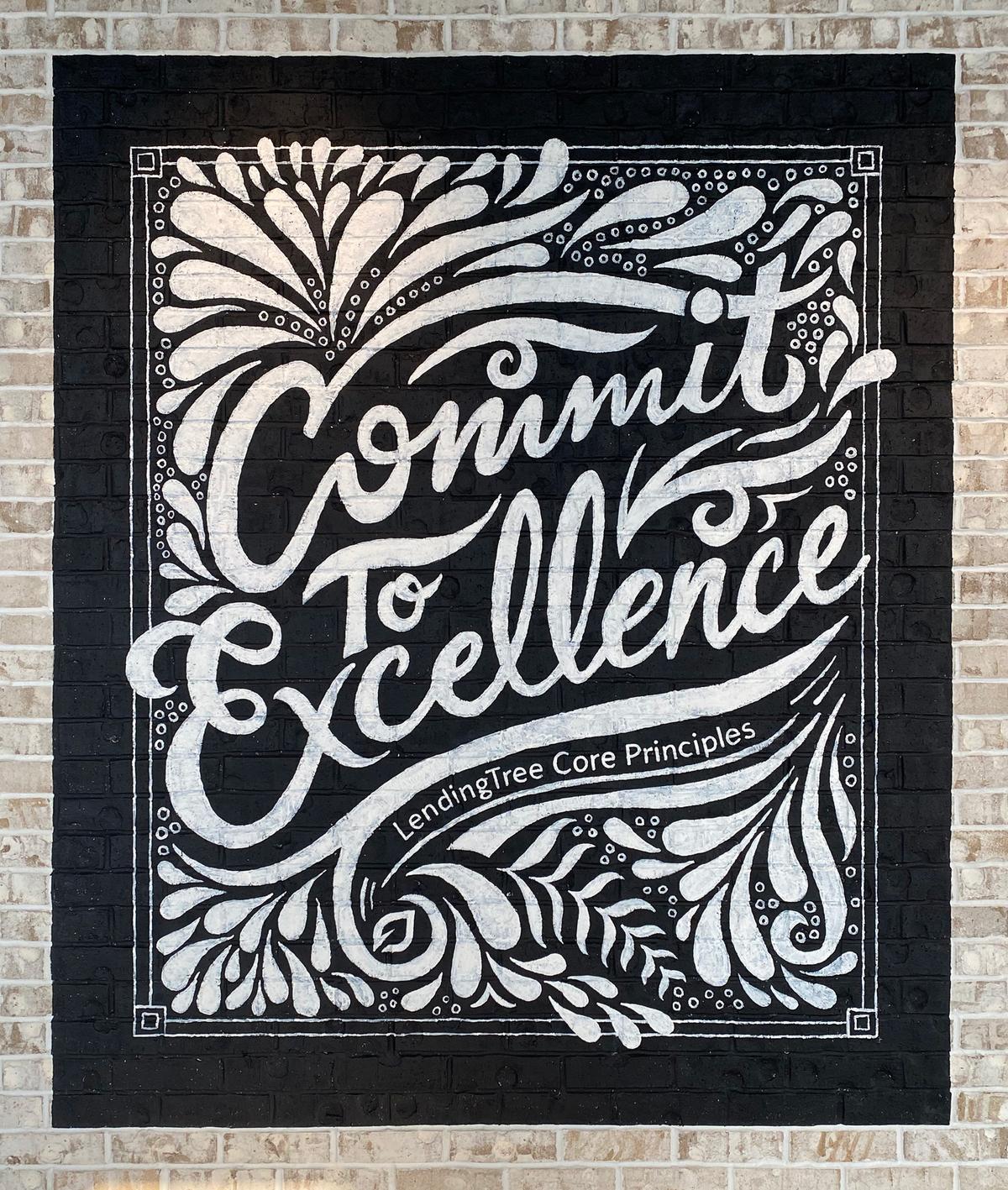 LendingTree Mural Commit to Excellence