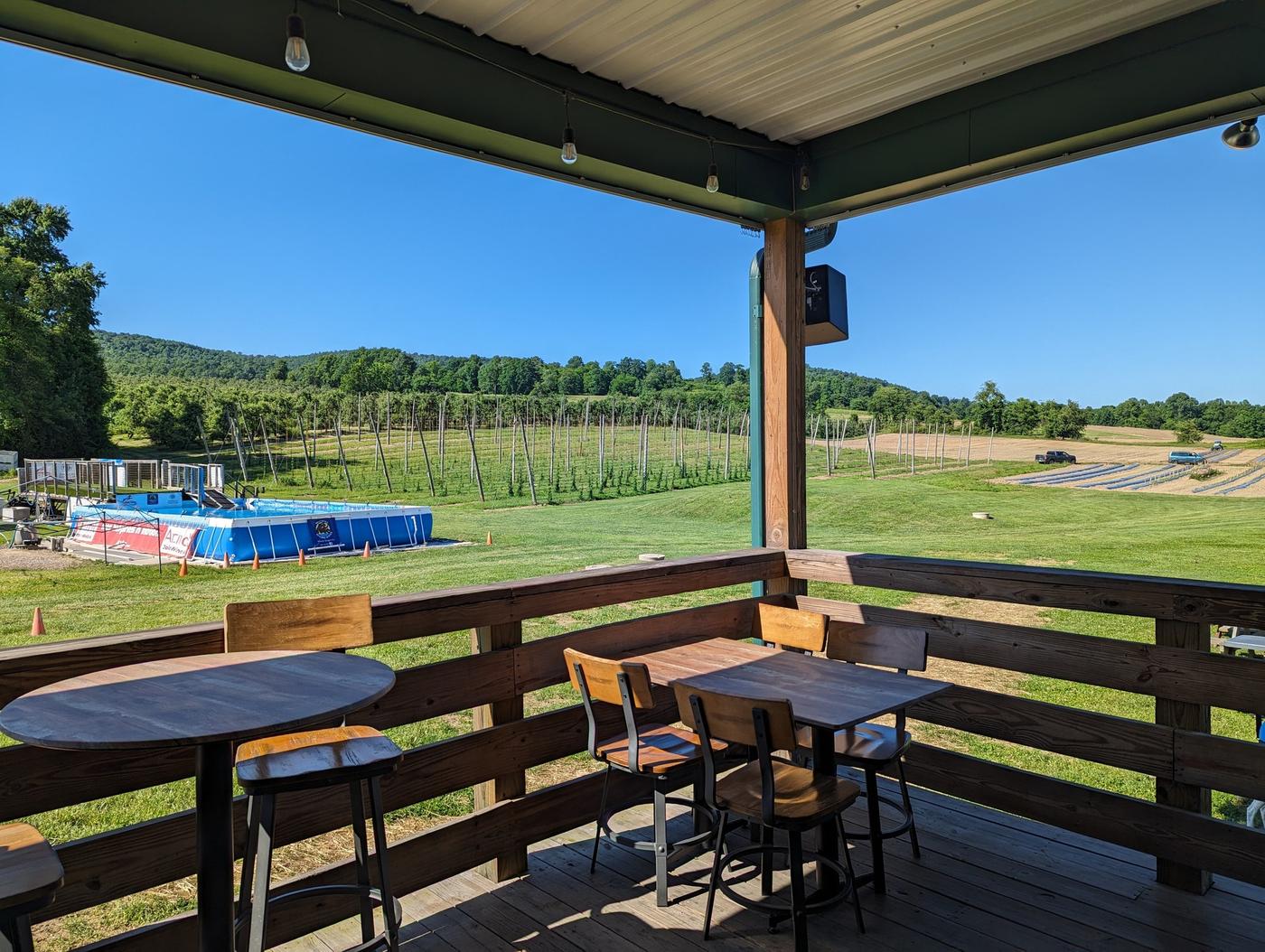 The view from the covered deck