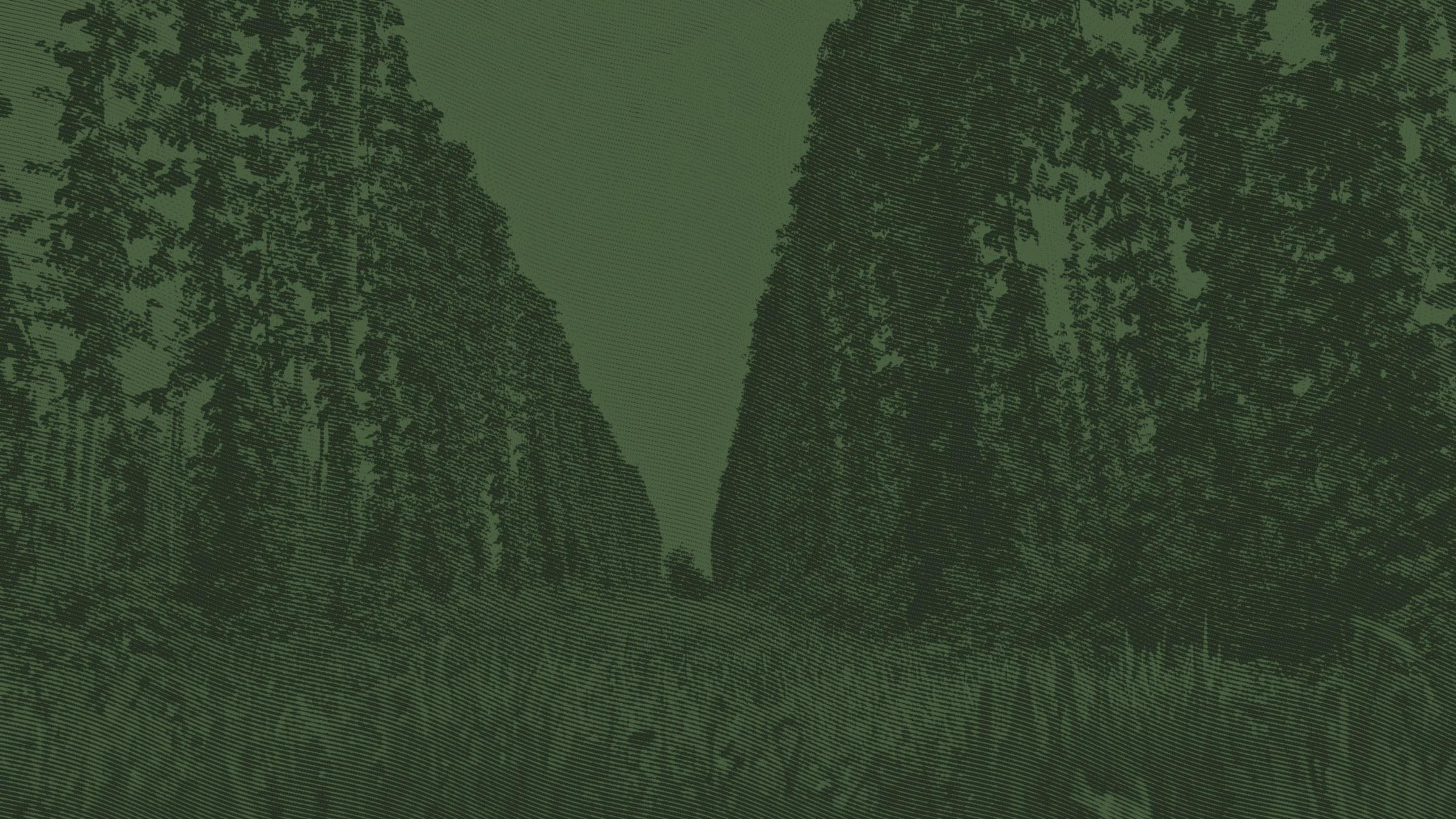 The Thirsty Farmer hop yard, engraved in deep green