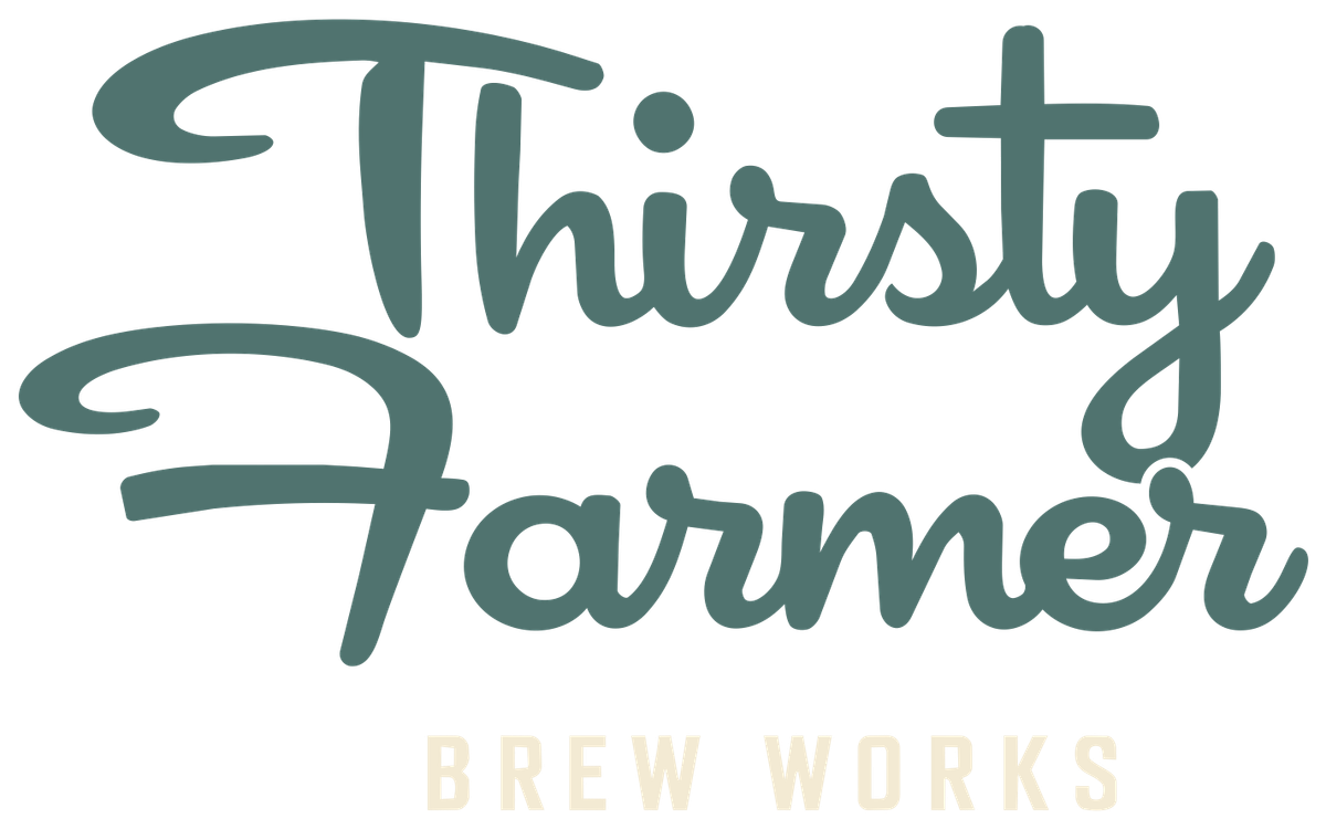 Stacked Thirsty Farmer Brew Works wordmark