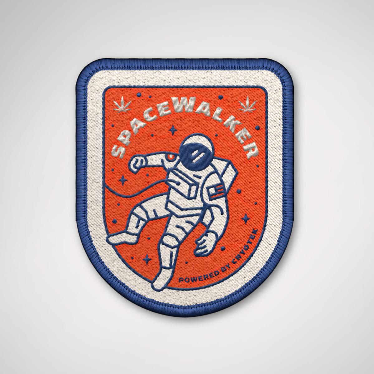 Embroidered spaceman shield patch
