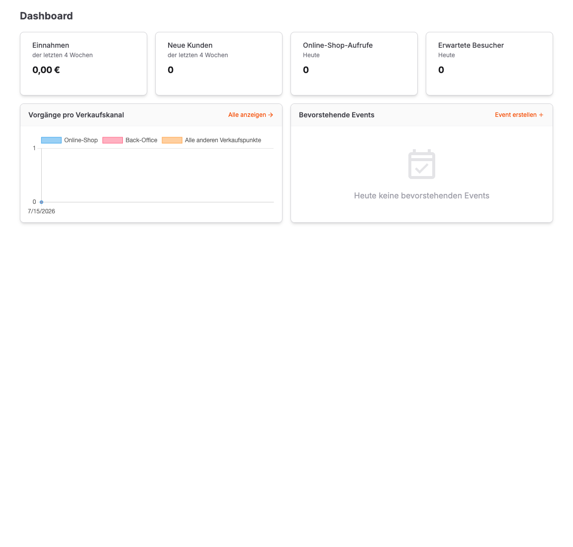 KORONA Event-Backoffice-Dashboard
