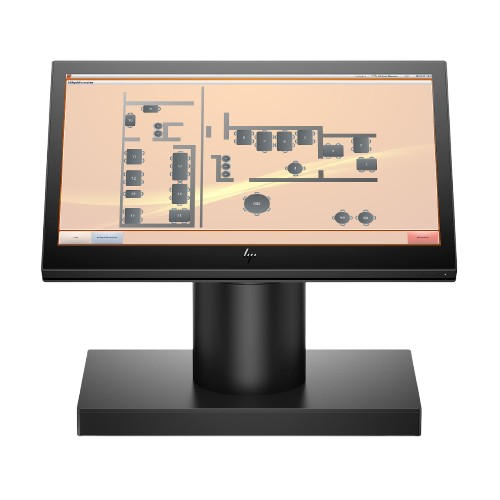 a computer monitor with a map on the screen
