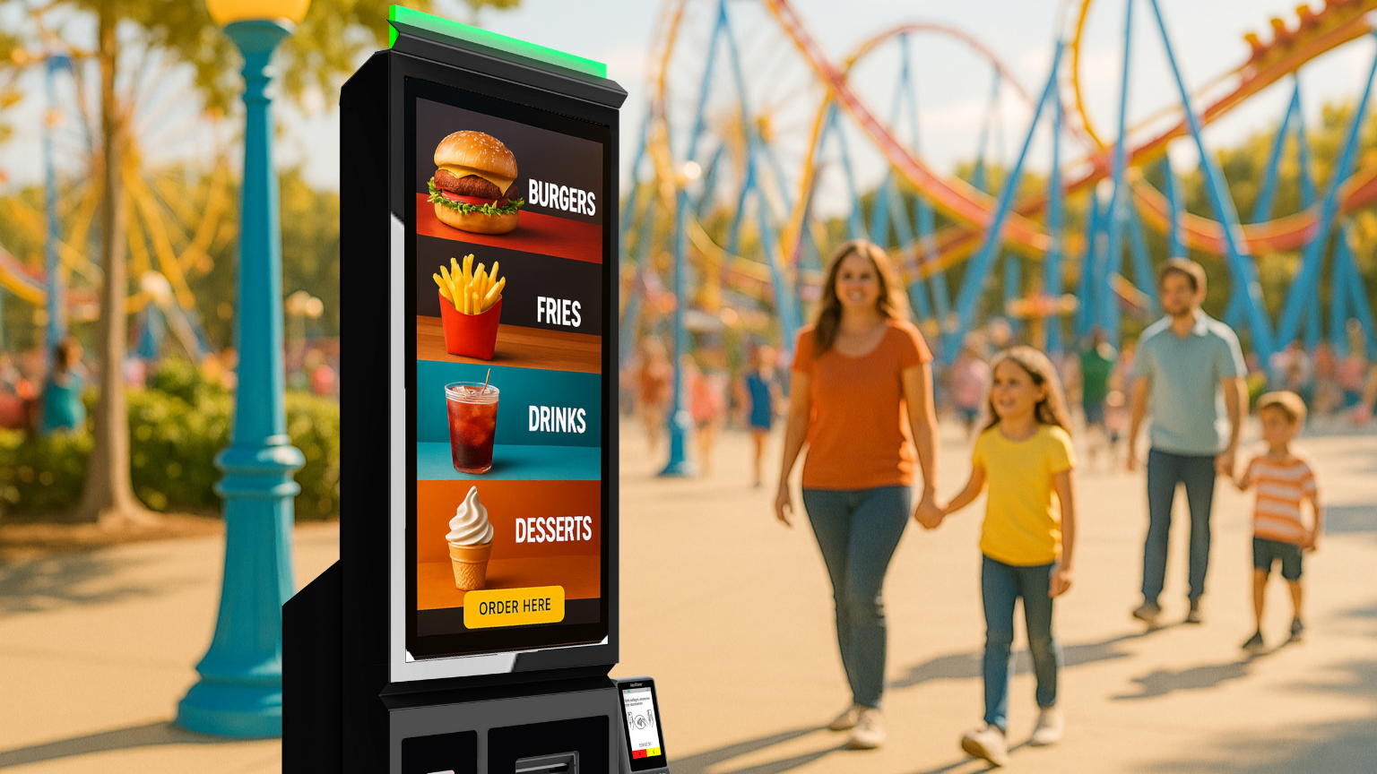Cover image for Self-Ordering für Food & Beverage im Freizeitpark, integriert mit Ticketing und Retail