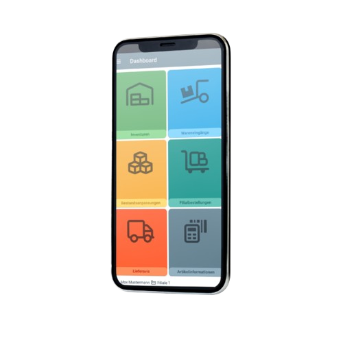 a cell phone with a dashboard app on the screen