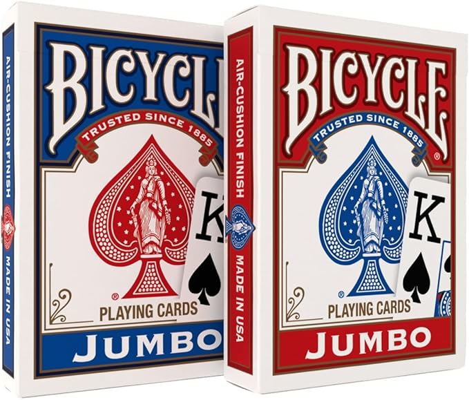 Bicycle Jumbo Index Playing Cards , 2 Pack Large Print Poker