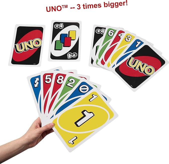 Mattel Games Giant UNO Card Game for Kid, Adult & Families - View 2