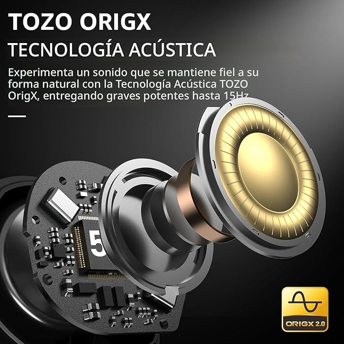 TOZO NC9 Hybrid Active Noise Cancelling Wireless Earbuds - View 3