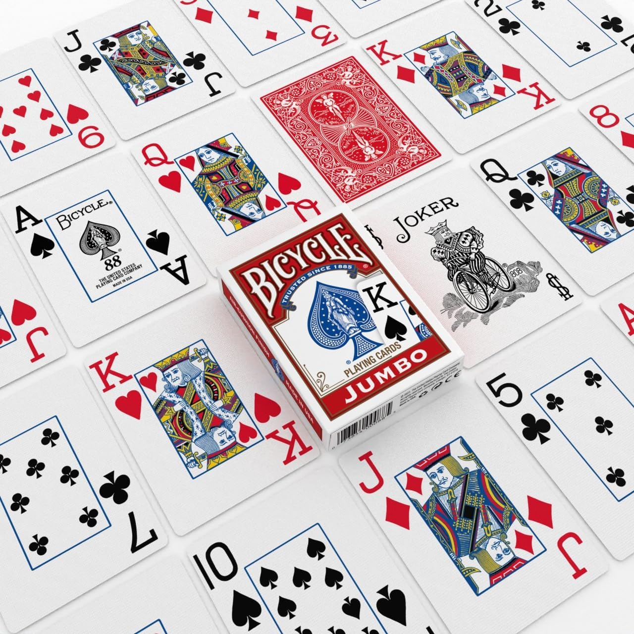 Bicycle Jumbo Index Playing Cards , 2 Pack Large Print Poker - View 2