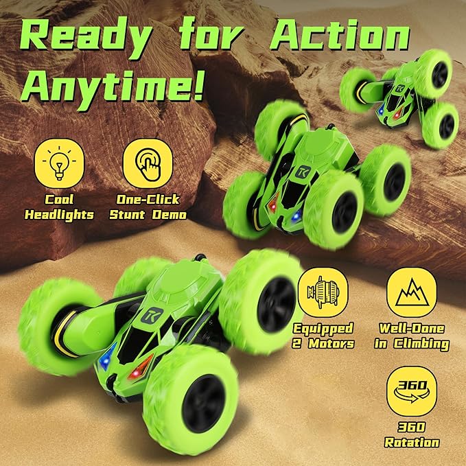 Threeking RC Stunt Cars Remote Control Car Double - View 2