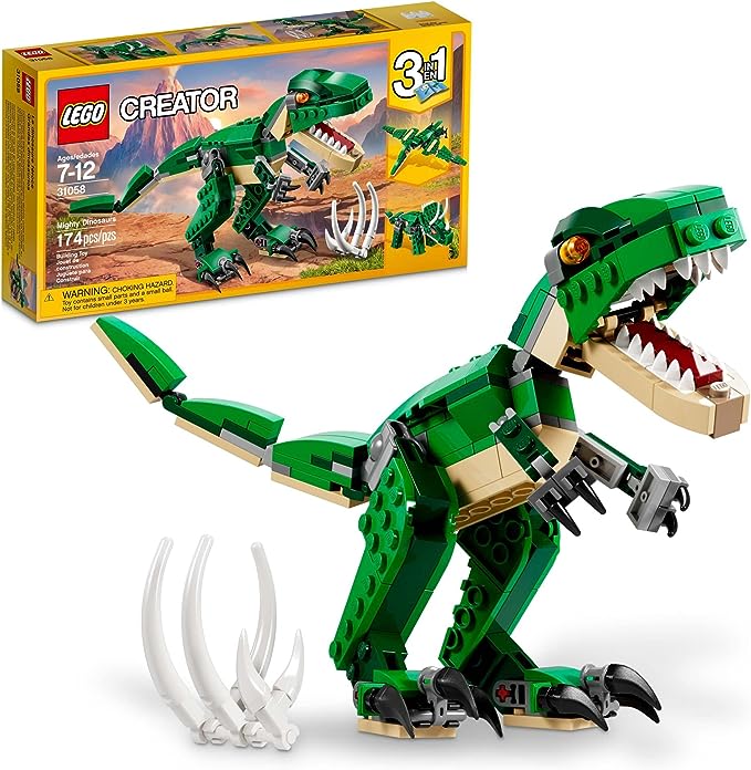 LEGO Creator 3 in 1 Mighty Dinosaur Toy, Transforms from T. rex