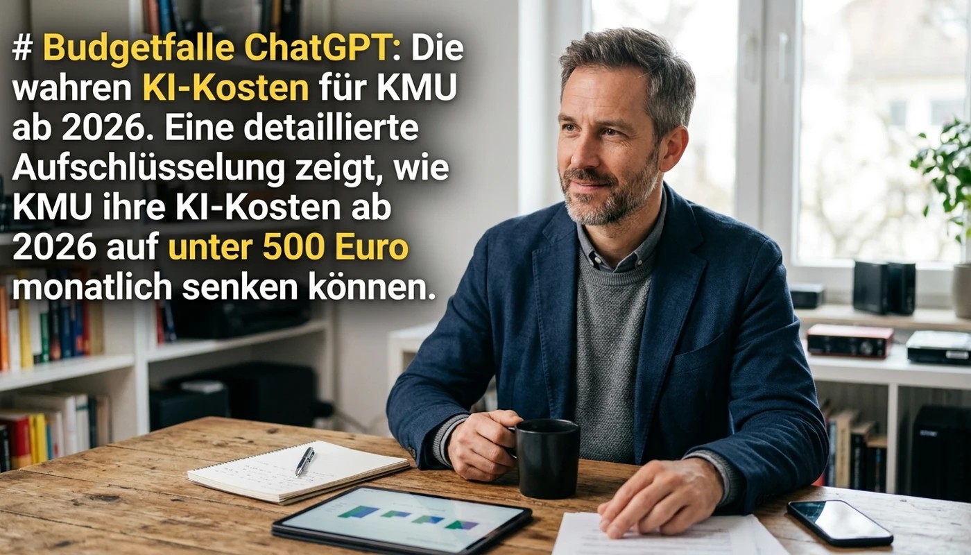 Budgetfalle ChatGPT: Die wahren KI-Kosten für KMU ab 2026 - Symbolbild