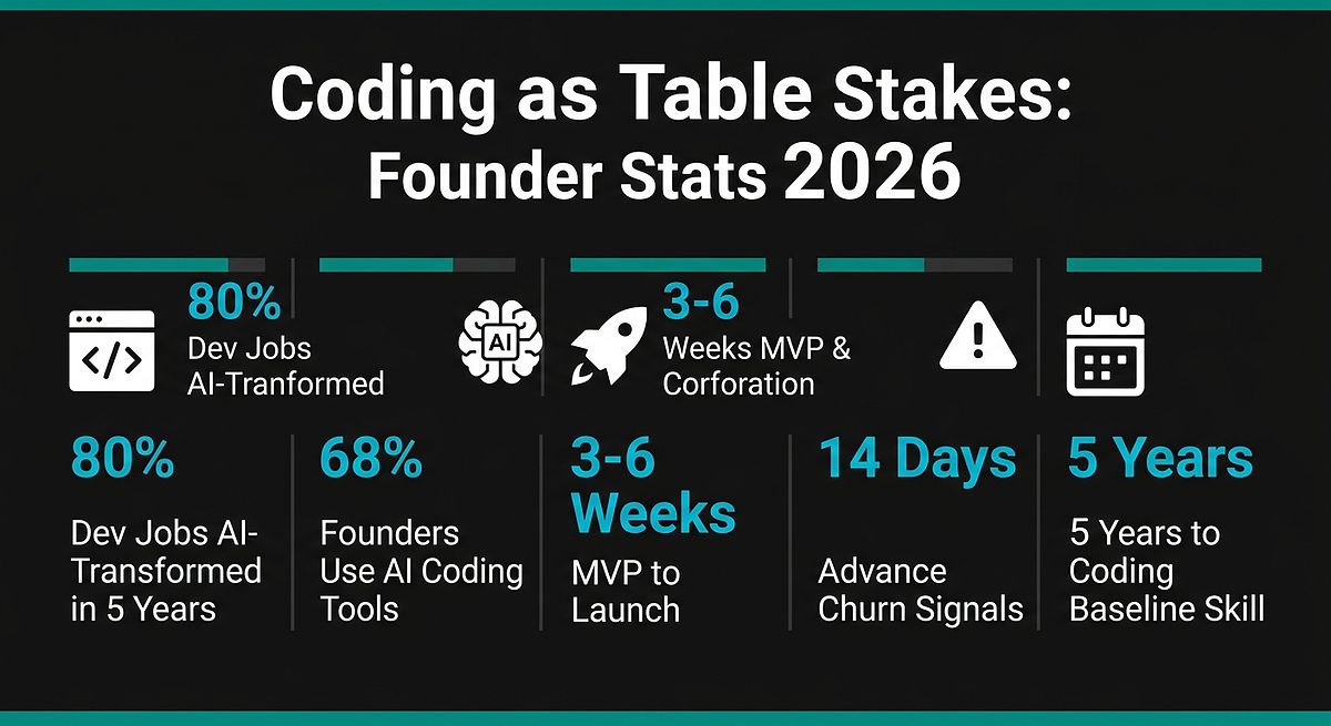 Coding as Table Stakes: Key Stats for Founders 2026