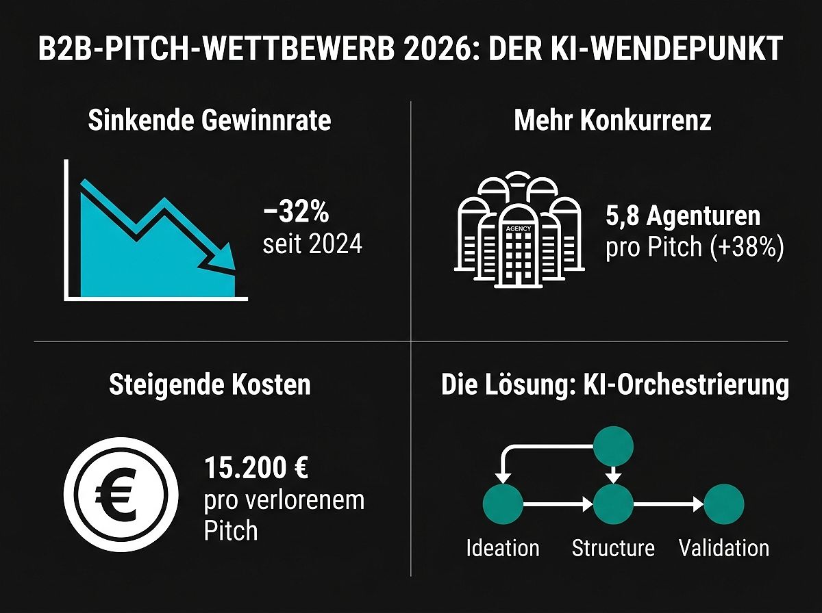 KI-Orchestrierung: Warum B2B-Agenturen mit Einzeltools Pitches verlieren