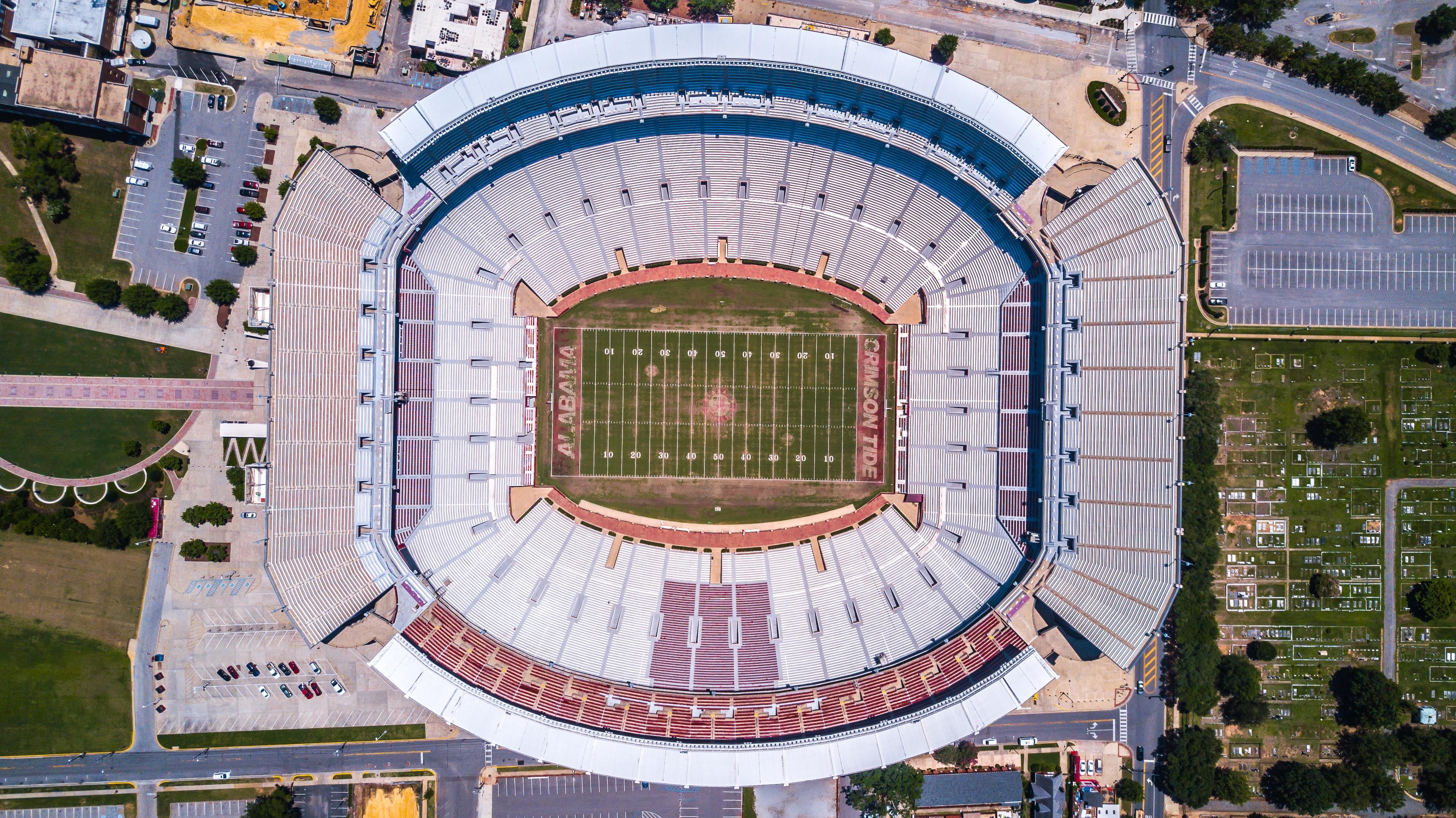 #1 ranked University of Alabama, Bryant-Denny Stadium, Tuscaloosa, AL.