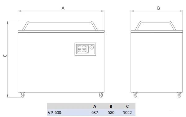 Vacuum Packer Standing AK-RAMON VP-600 AB