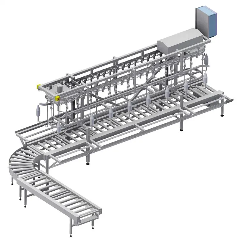 Poultry cutting line