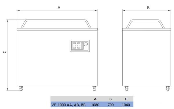 Vacuum Packer Standing AK-RAMON VP-1000 AB, AA, BB