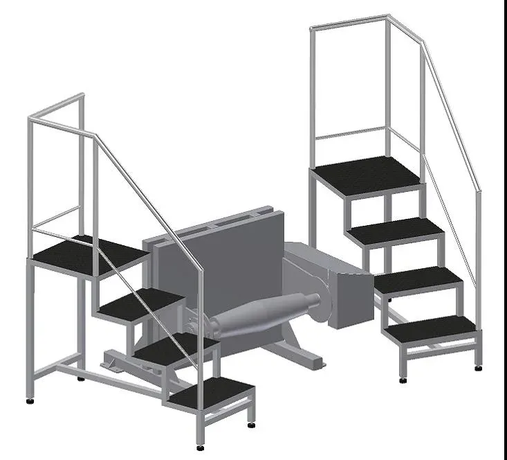 Pneumatic hide puller with platforms